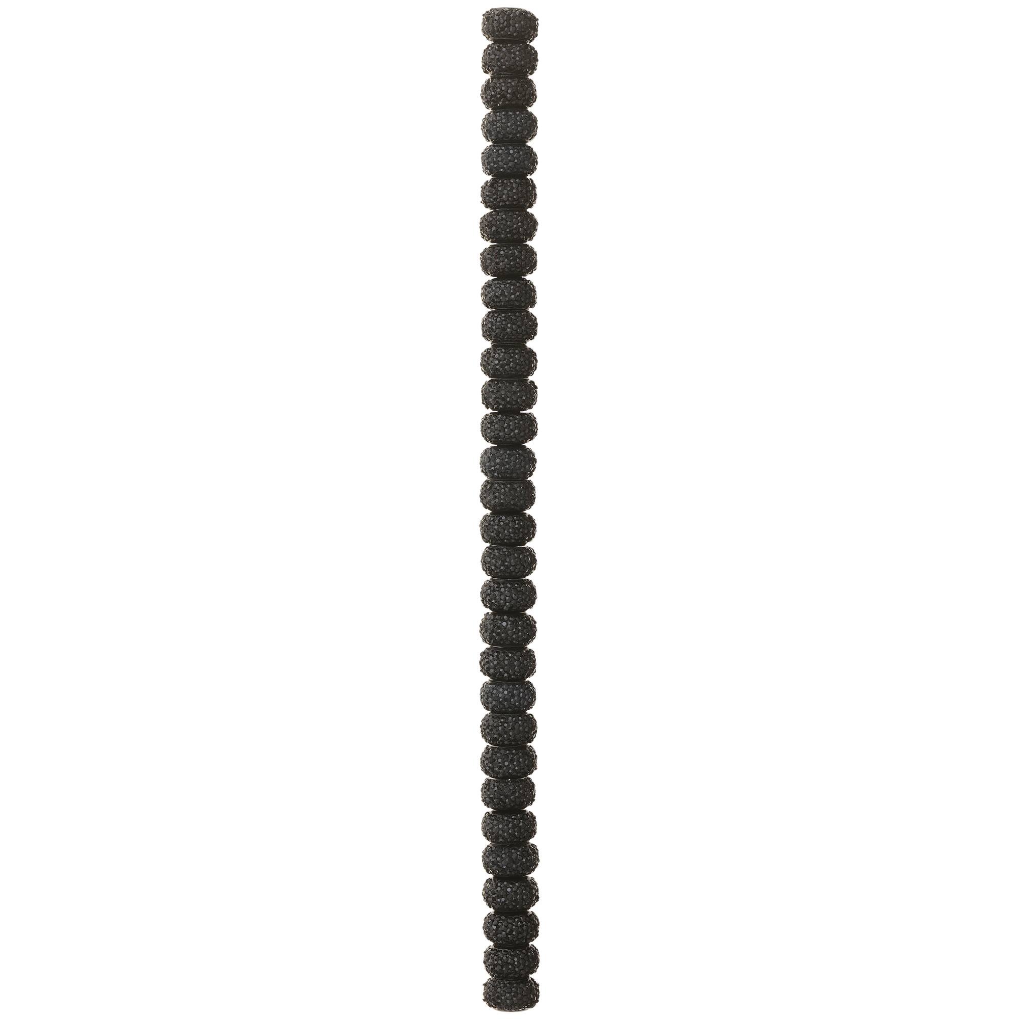 Black Resin Rondelle Beads, 10mm by Bead Landing™